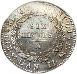 France, 6 Livres, 1793 A