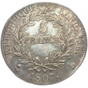 Francúzsko, 5 frankov, 1807 L