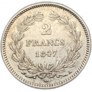 Francia, 2 franchi, 1847 A