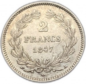 Francia, 2 franchi, 1847 A