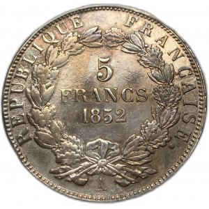 Francia, 5 franchi, 1852 A