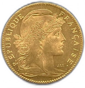 Francia, 10 franchi, 1907