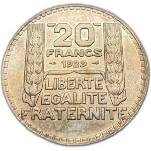 Francúzsko, 20 frankov, 1929