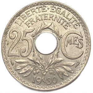 Francia, 25 centesimi, 1930
