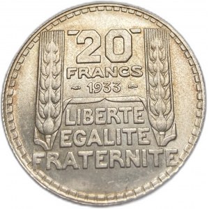 Francia, 20 franchi, 1933