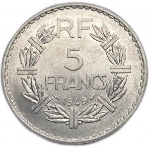 Francúzsko, 5 frankov, 1949