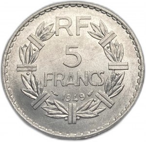 Francúzsko, 5 frankov, 1949