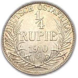 Africa orientale tedesca, 1/4 Rupie, 1910 J