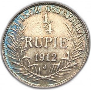 Africa orientale tedesca, 1/4 Rupie, 1912 J