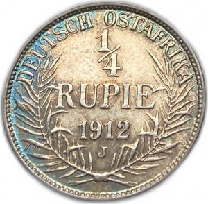 Afrique orientale allemande, 1/4 Rupie, 1912 J