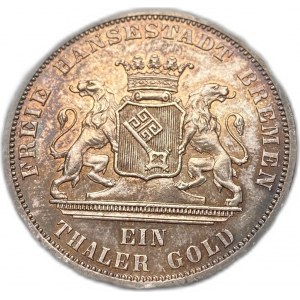 Nemecké štáty Brémy, 1 Thaler, 1871 B