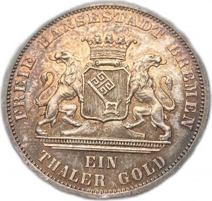 Nemecké štáty Brémy, 1 Thaler, 1871 B