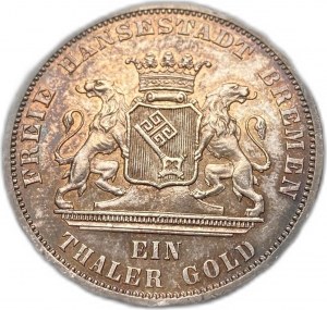 German States Bremen, 1 Thaler, 1871 B