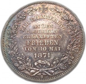 German States Bremen, 1 Thaler, 1871 B