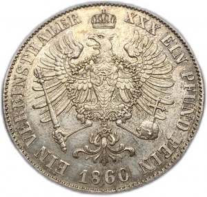 Německé státy Prusko, 1 tolar, 1860 A