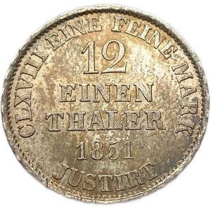 Nemecko, 1/12 Thaler, 1851 B