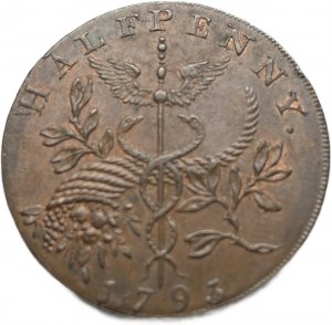 Velká Británie, 1/2 penny, 1793