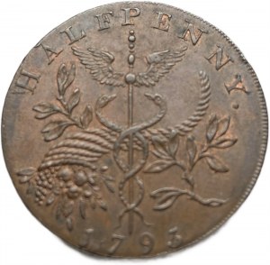 Veľká Británia, 1/2 penny, 1793