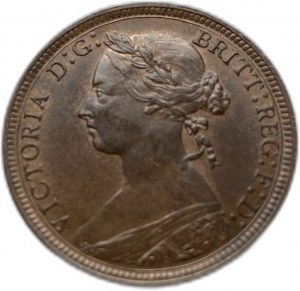 Velká Británie, 1/2 penny, 1886