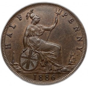 Veľká Británia, 1/2 penny, 1886