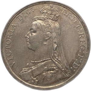 Velká Británie, 1 koruna, 1889