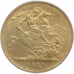 Veľká Británia, 1 koruna, 1889