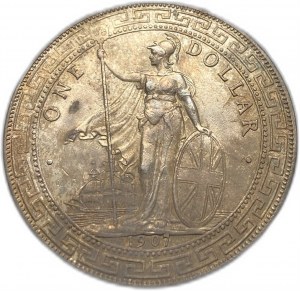 Great Britain, Trade Dollar, 1907 B