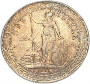 Velká Británie, obchodní dolar, 1911 B