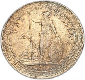 Veľká Británia, obchodný dolár, 1911 B