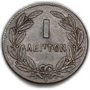 Grecia, 1 Lepton, 1878 K