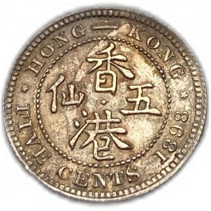 Hong Kong, 5 centesimi, 1898