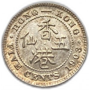 Hongkong, 5 centů, 1903