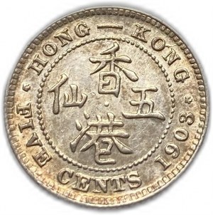 Hong Kong, 5 centesimi, 1903