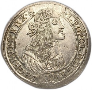 Hungary, 15 Kreuzer, 1674 KB