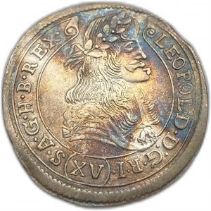 Maďarsko, 15 Kreuzer, 1680 KB