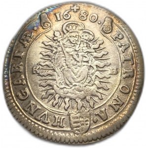 Maďarsko, 15 Kreuzer, 1680 KB