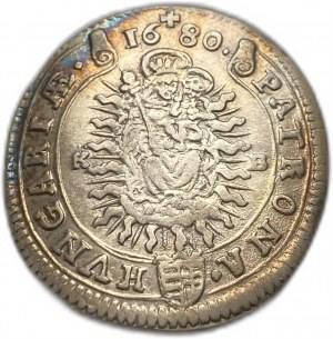 Hungary, 15 Kreuzer, 1680 KB