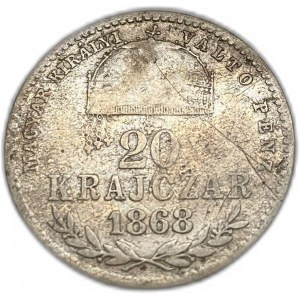Hungary, 20 Kreuzer/Krajczar, 1868 GYF