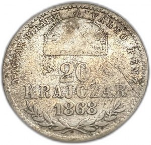 Hungary, 20 Kreuzer/Krajczar, 1868 GYF