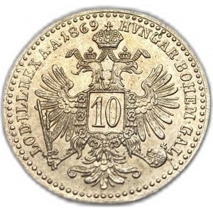 Rakúsko, 10 Kreuzer 1869