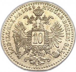 Austria, 10 Kreuzer 1869