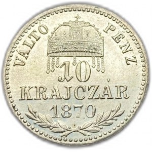 Hungary, 10 Kreuzer/Krajczar, 1870 KB