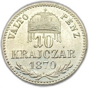 Hongrie, 10 Kreuzer/Krajczar, 1870 KB