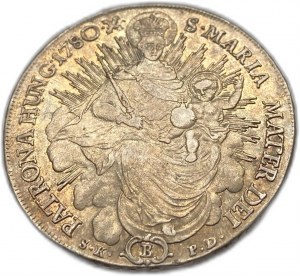 Maďarsko, 1 Thaler 1780 B, Maria Theresia S.K-P.D