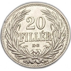 Maďarsko, 20 Filler, 1907