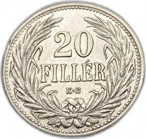 Hongrie, 20 Filler, 1907