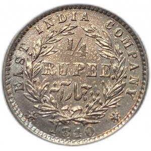 Indie, 1/4 rupie, 1840