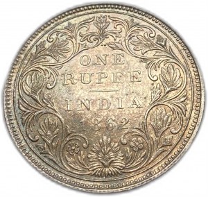 Indie, 1 rupie, 1862