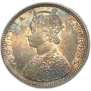 India, 1/2 rupia, 1881 B