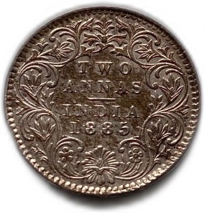 Indien, 2 Annas 1885 B, AUNC